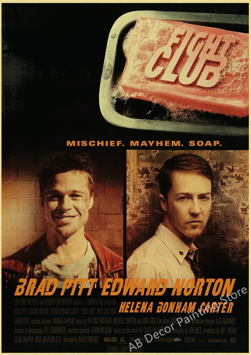 Discover Fight Club Wall Poster - A3/16.5x11.8 Inch Movie Art Decor