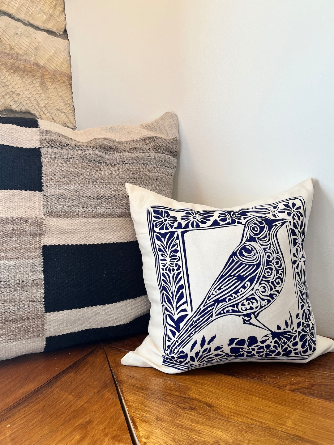 Bluebird Pillow Cover Bird Pillow Cover Bluebird Pillow Etsy