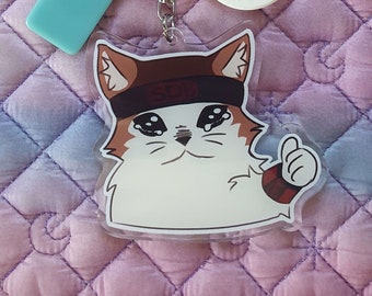 Thumbs up kitty acrylic keychain