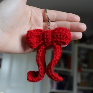 Crochet Bow Keychain