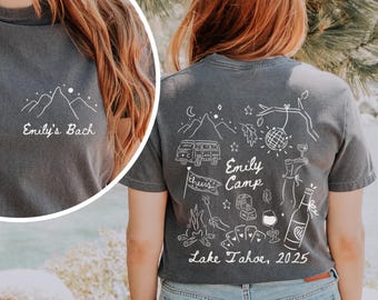 Custom Camp Bachelorette Party Shirts, Bachelorette Hiking Shirt, Bachelorette Shirt Mountain Gift, Custom Camping Shirt, Cabin Bachelorette
