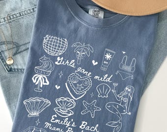 Mermaid Bachelorette Party Shirts, Girls Gone Mild Bachelorette Beach Shirts, Coastal Bachelorette Gifts, Last Splash Tshirts For Bridesmaid
