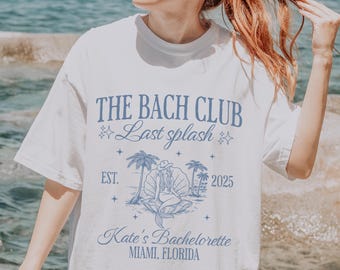 Custom Coastal Cowgirl Bachelorette Party Shirts, Beach Bachelorette Shirts, Mermaid Bachelorette Cruise Shirt, Last Splash Shirt, Nash Bash