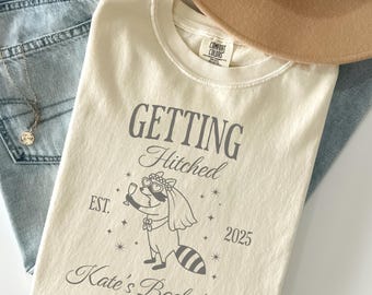 Custom Bachelorette Funny Shirts, Funny Bachelorette Party Shirts Comfort Colors, Feral Raccoon Bride Tshirt, Bridal Party Shirts For Bride