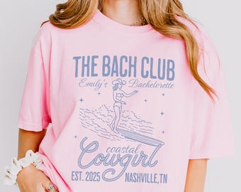 Custom Coastal Cowgirl Bachelorette Party Shirts, Mermaid Bachelorette Shirts, Cruise Bachelorette, Bachelorette Shirts Beach, Country Bride
