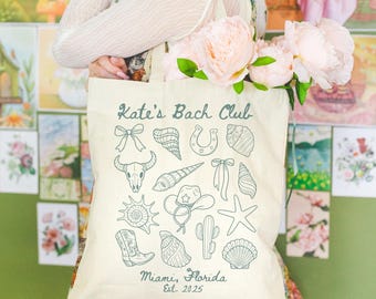 Personalized Cowgirl Bach Gifts, Bridesmaid Proposal Bags Girls Trip, Cowgirl Bachelorette Tote Last Toast, Coastal Bachelorette Beach Bags