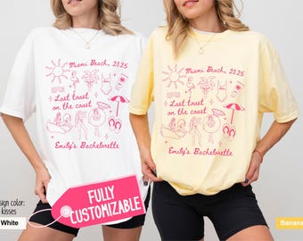 Last toast on the Coast Bachelorette Shirt, Customized Shirts Bachelorette, Custom Beach Bachelorette Party Shirt, Coastal Bachelorette Gift
