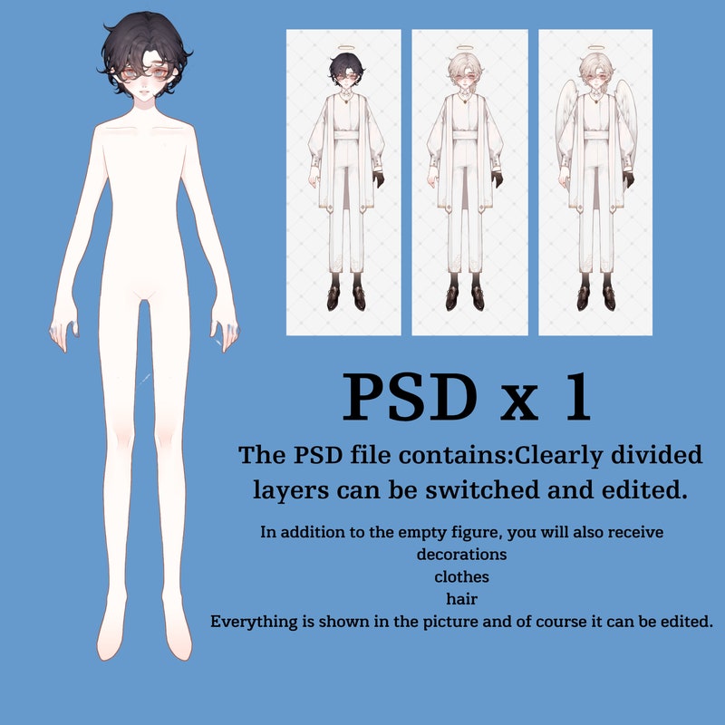 Vtuber Model Body Base - Etsy