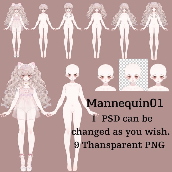 Vtuber Model Body Base - Etsy