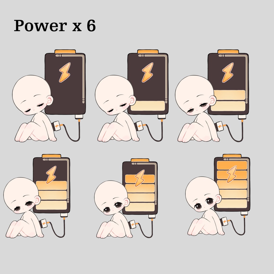 Digital Chibi Bases |chibi Poses Chibi Figure|chibi Template| Adopt ...