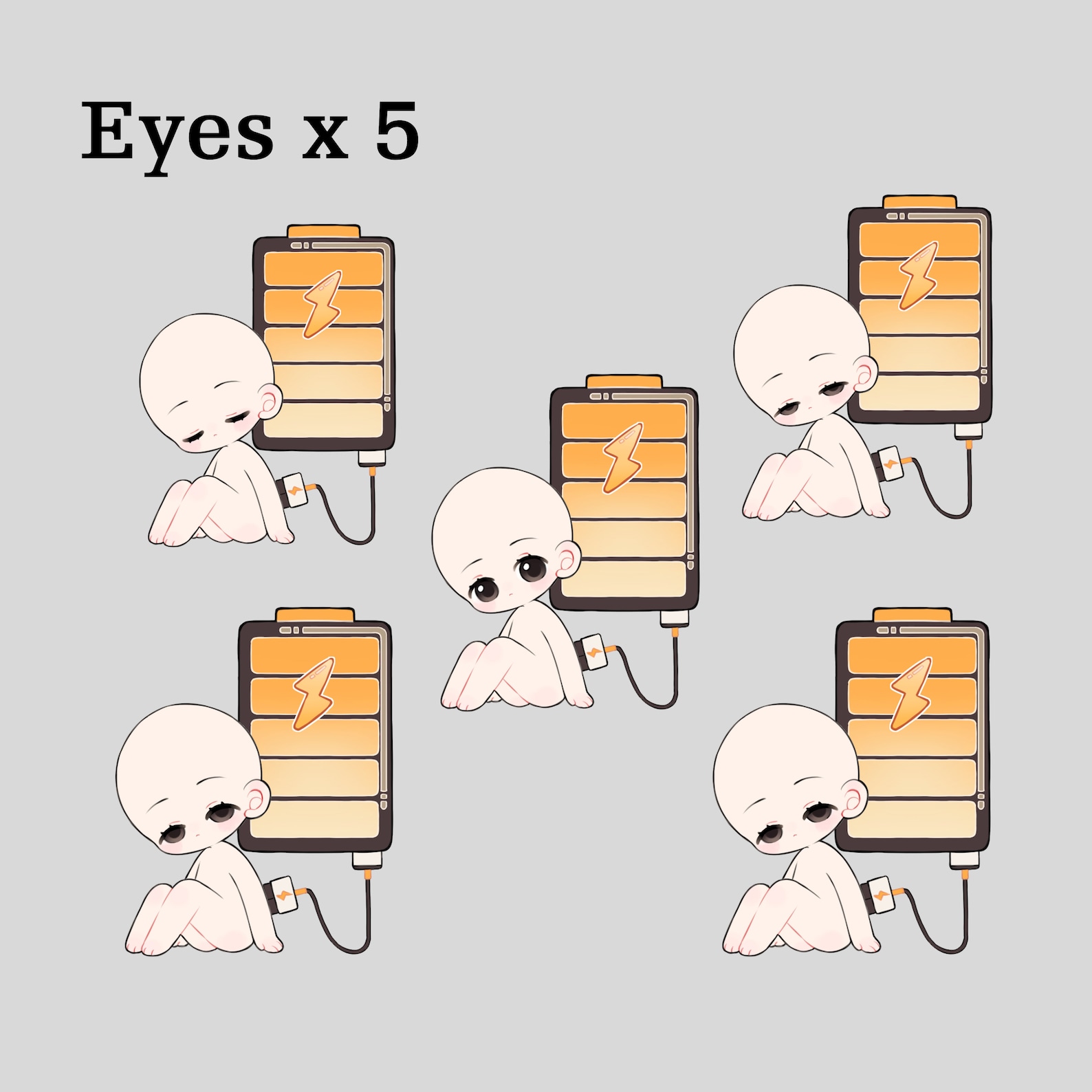 Digital Chibi Bases |chibi Poses Chibi Figure|chibi Template| Adopt ...