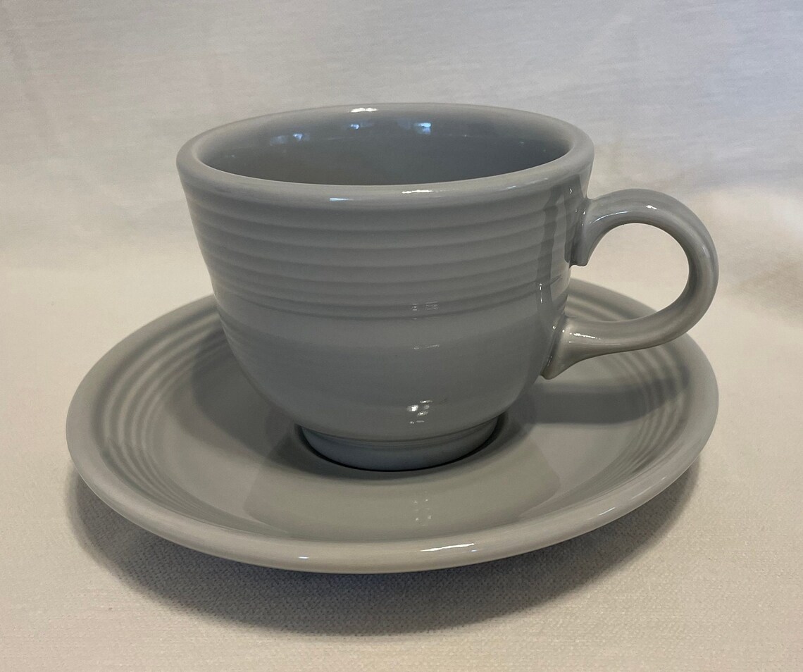 Fiesta Lead Free Teacup and Saucer Sets by Homer Laughlin China Co. 1998 1999. Marked MMC, NNA