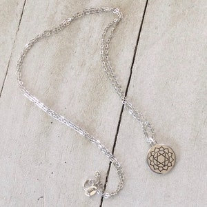 Heart Chakra Sterling Silver Chain Necklace