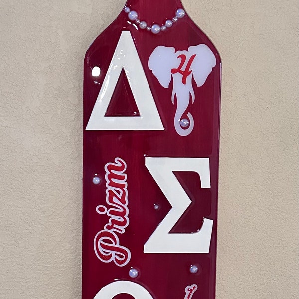 Handcrafted Greek Paddle, Custom Name Decoration, Sorority Fraternity Keepsake, Personalized Gift