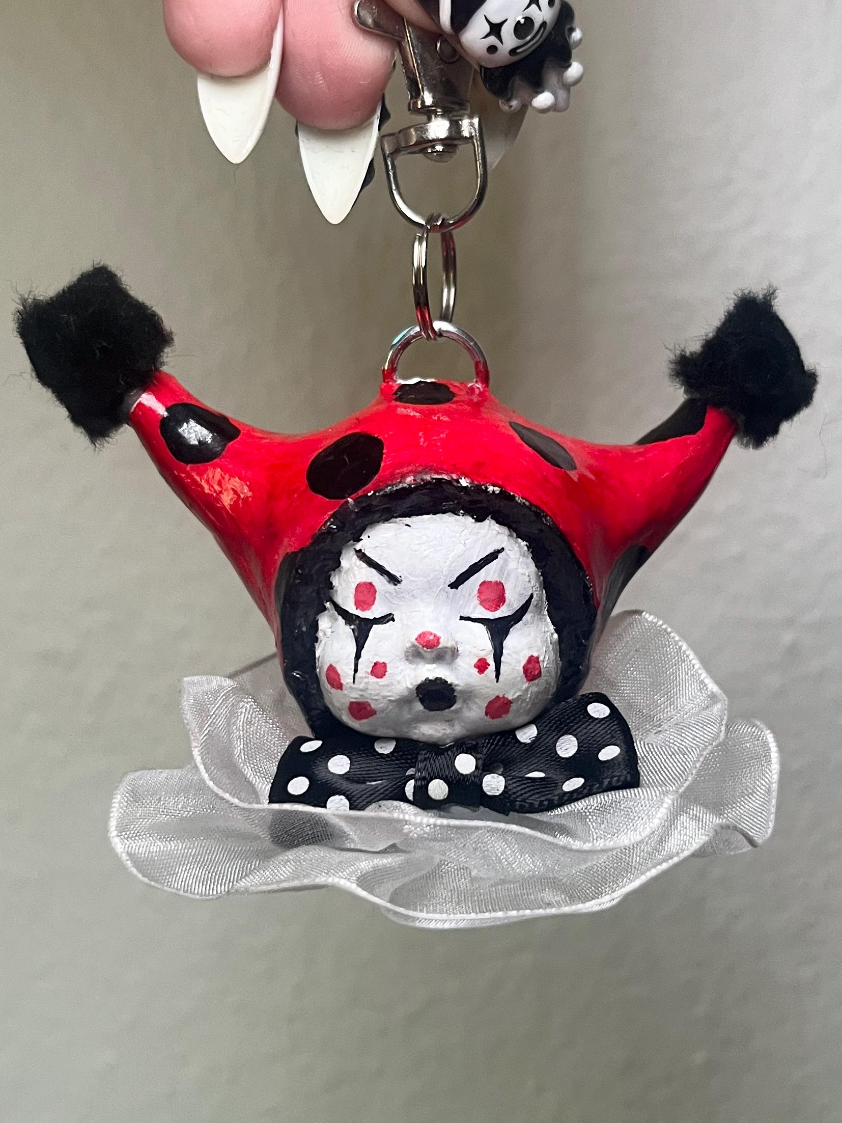 Jester Key Chain Baby Clown Jester Keychain Bag Charm Pendant (batch 1) - Hand Painted ...