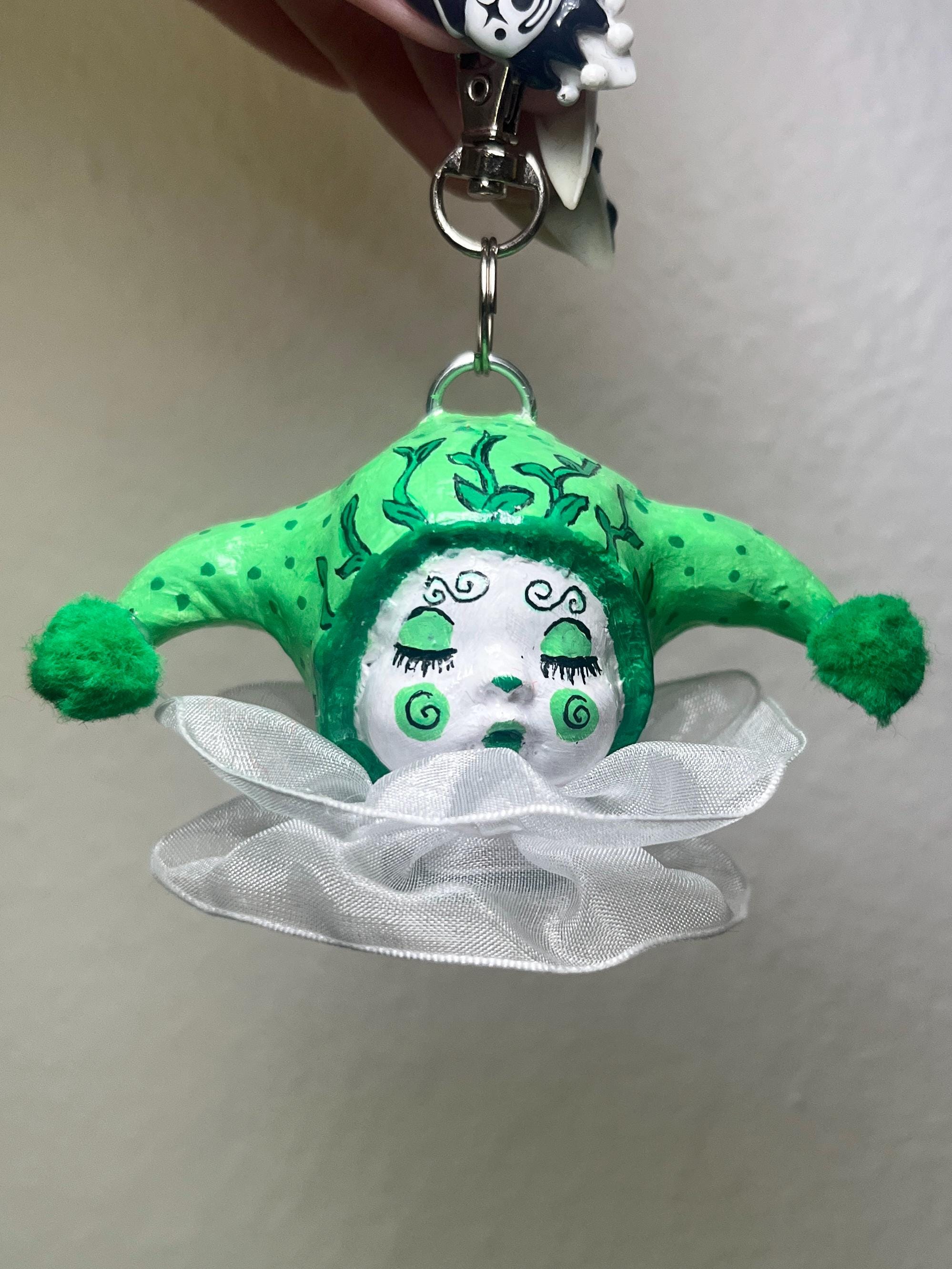 Jester Key Chain Baby Clown Jester Keychain Bag Charm Pendant (batch 1) - Hand Painted ...