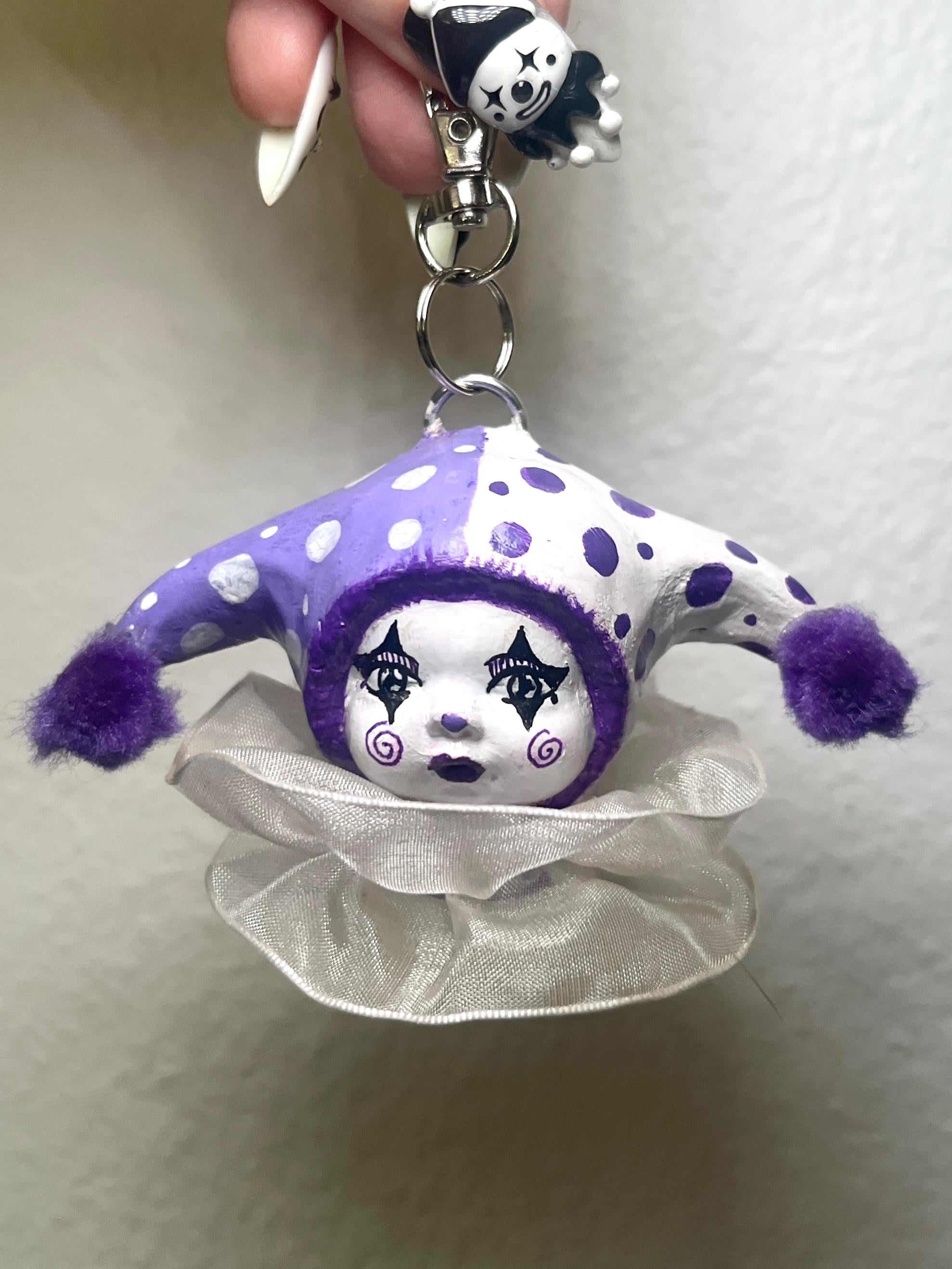 Jester Key Chain Baby Clown Jester Keychain Bag Charm Pendant (batch 1) - Hand Painted ...