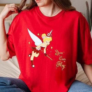 Tinker Bell Christmas Shirt, Christmas Tinker Bell You Can Fly Sweatshirt, Disney Christmas Hoodie, Magic Kingdom Christmas T-shirt