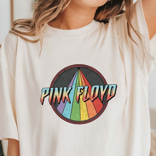 Vintage Pink Floyd Shirt, Comfort Colors® Pink Floyd Rainbow Shirt , Pink Floyd Lover Shirt, Music Concert Shirt, Rock n Roll Concert Shirt