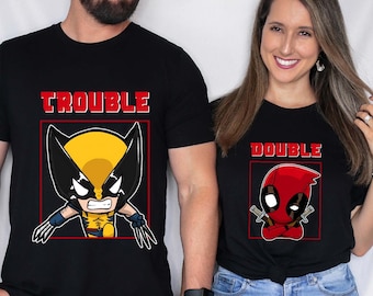 Deadpool and Wolverine Double Trouble Shirt, Movie Tee