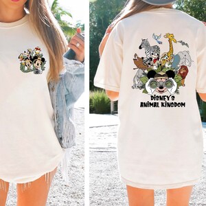 Comfort Colors® Mickey and Friends Safari Shirt, Two-sided Disney Animal Kingdom Shirt, Disney Family Safari Trip Shirt, Animal Kingdom Tee