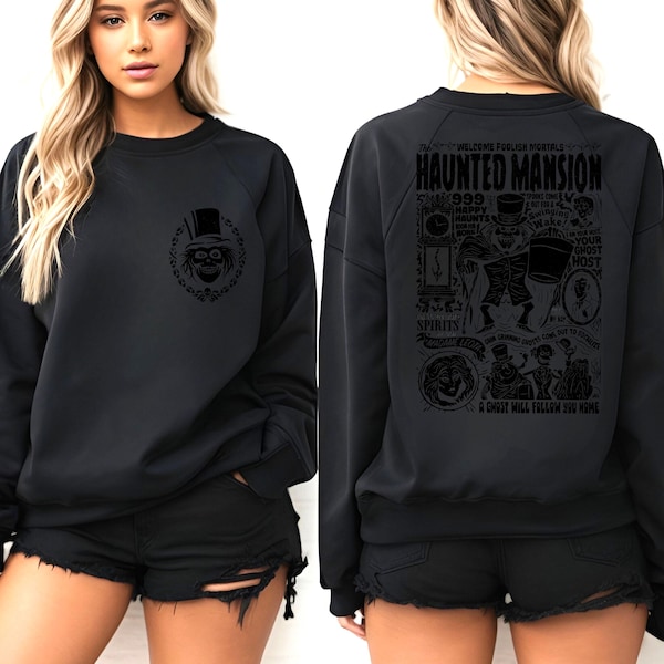 Vintage Haunted Mansion Sweatshirt & Hoodie, Disneyland Stretching Room Design