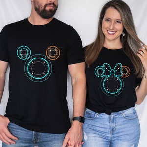 Mickey And Minnie Tron Lightcycle Shirt, Disney Run Ride Couple Shirt , Disneyland Matching  T-shirt, Disneyworld Family Matching Tee