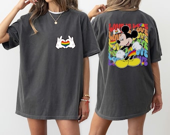 Love Is Love Shirt, Disney Mickey LBTQ Support T-shirt, Rainbow Flag Tee, Disney Gender Equality Shirt, WDW Rainbow Tee, Pride Month Shirt