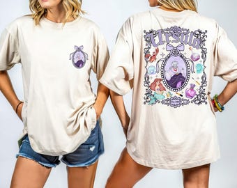 Disney Ursula Est 1989 Coquette Bow Mirror Shirt, Comfort Colors Ursula And Little Mermaid Shirt, Disney Villain Shirt, Magic Kingdom Tshirt