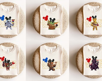 Star Wars Disneyland Shirt, Mickey Balloon Characters Tee