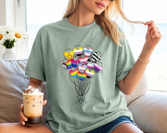 Mickey Balloons Rainbow T-shirt, Disney LGBT Rainbow Pride Month 2025 Tee, Human Rights, Gay Lesbian Support Shirt, Love Is Love, Pride Tee