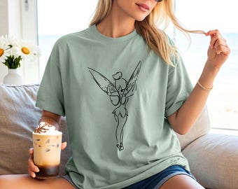 Comfort Colors® Tinkerbell  T-Shirt, Tinkerbell Shirt, Fairy Magical Shirt, Disney Tinker Bell Shirt, Disney Fairy Shirt, Disney World Tee