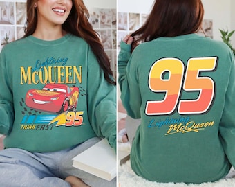 Comfort Colors Lightning McQueen Long Sleeve Shirt, Cars Land
