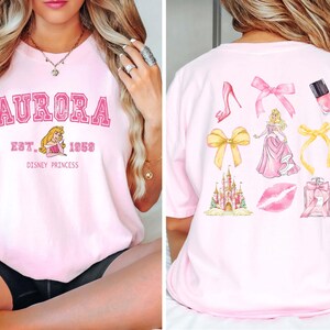 Sleeping Beauty Shirt, Two sided Princes Aurora Coquette Comfort Colors Shirt, Magic Kingdom Shirt, Disney Girls Trip Tee, Disneyland Shirt