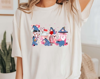 Valentine Disney Eeyore Coffee Shirt, Matching Love Tee
