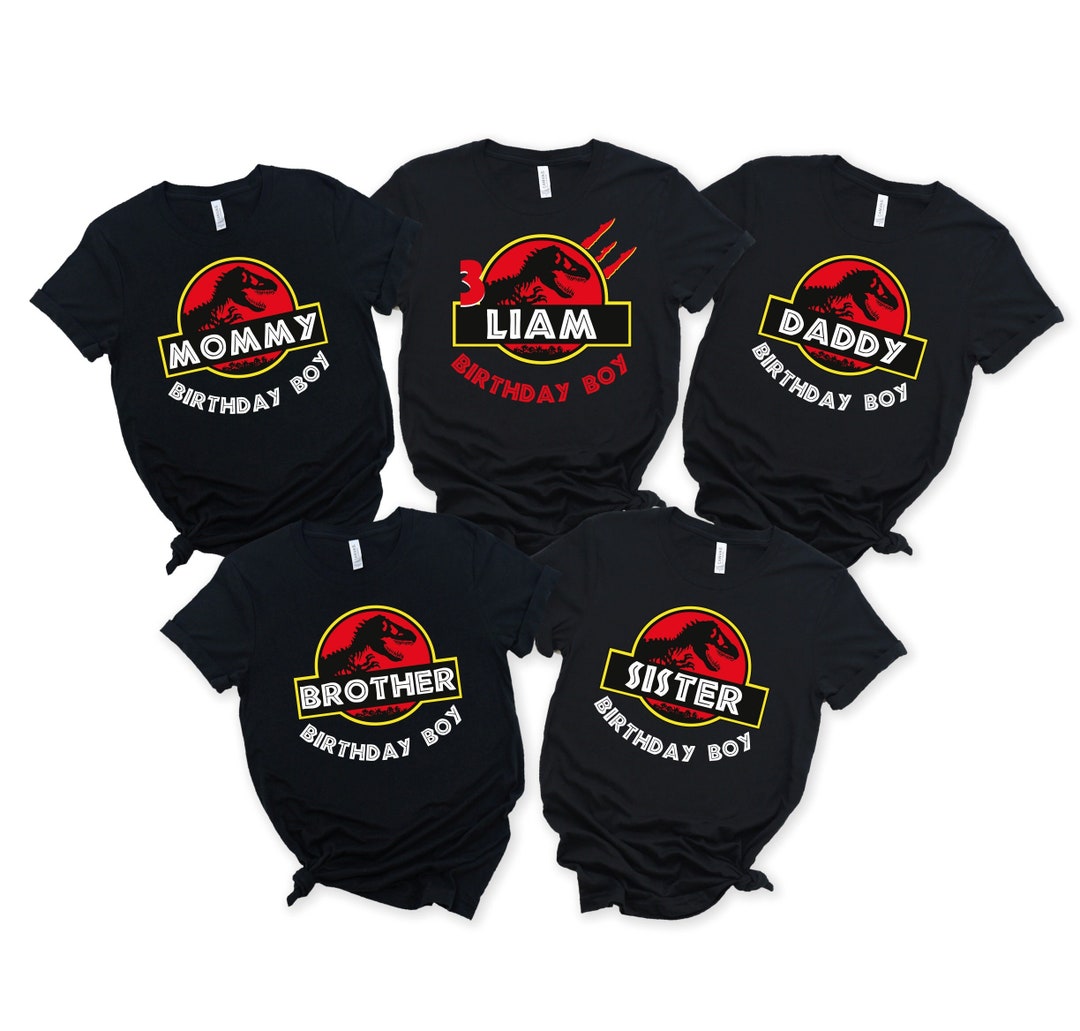 Custom Jurassic Park Birthday Boy and Girl Shirt, Personalized Jurassic  Park Birthday Shirt, Custom Jurassic Park Family Shirt, Birthday Tee