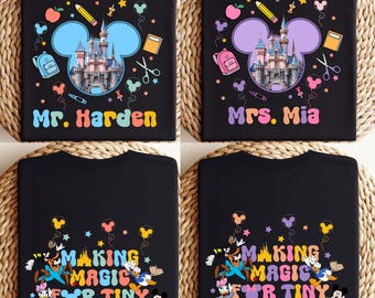 Personalized Disney Teacher Shirt, Mickey And Friends Classroom Shirt, Custom Name Teacher Shirt, First Day Of School Teacher Tee