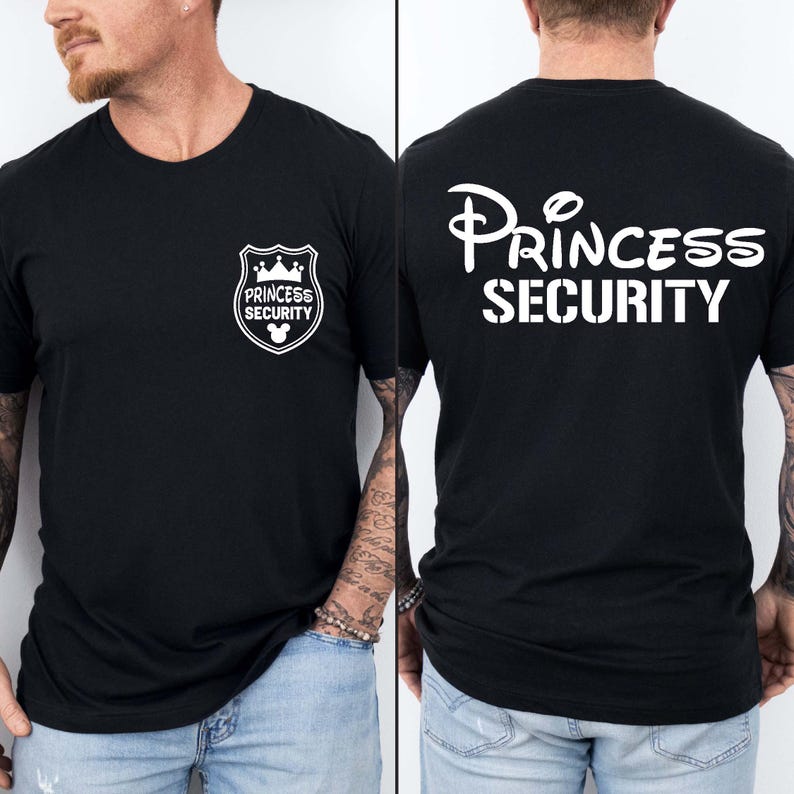 Princess Security Shirt – a funny and stylish Dad sweatshirt, perfect for Disney dads! Whether you're keeping the little ones safe at Disneyland or looking for a unique gift, this shirt is great for Father’s Day, birthdays, or as a gift for your boyfriend. Ideal for a Disneyland family trip, this shirt adds a fun touch to your Disney adventures while showing off your dad pride. Comfy, humorous, and perfect for making memories with your family!