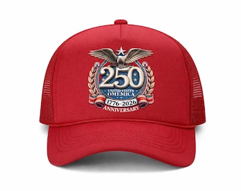 USA 250th Anniversary Freedom Cap, Patriotic Eagle Emblem 1776-2026