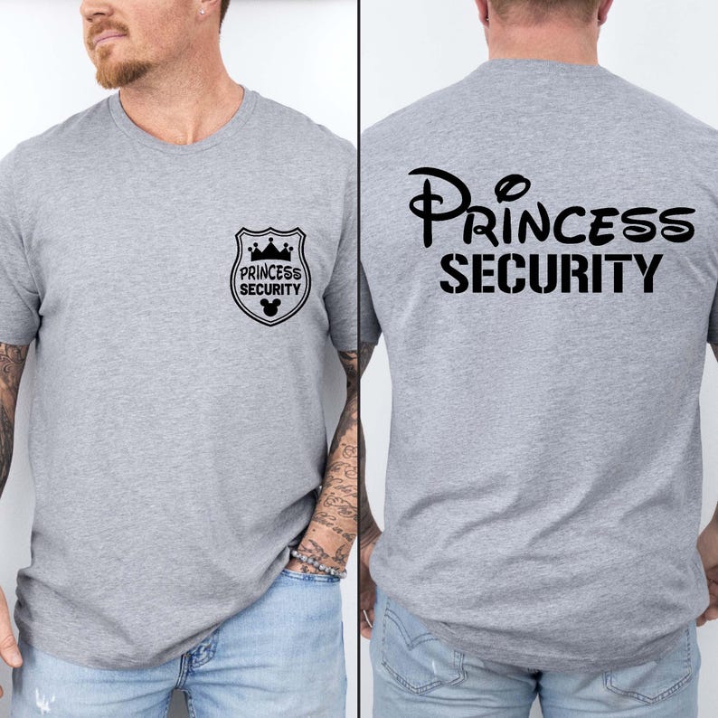 Princess Security Shirt – a funny and stylish Dad sweatshirt, perfect for Disney dads! Whether you're keeping the little ones safe at Disneyland or looking for a unique gift, this shirt is great for Father’s Day, birthdays, or as a gift for your boyfriend. Ideal for a Disneyland family trip, this shirt adds a fun touch to your Disney adventures while showing off your dad pride. Comfy, humorous, and perfect for making memories with your family!