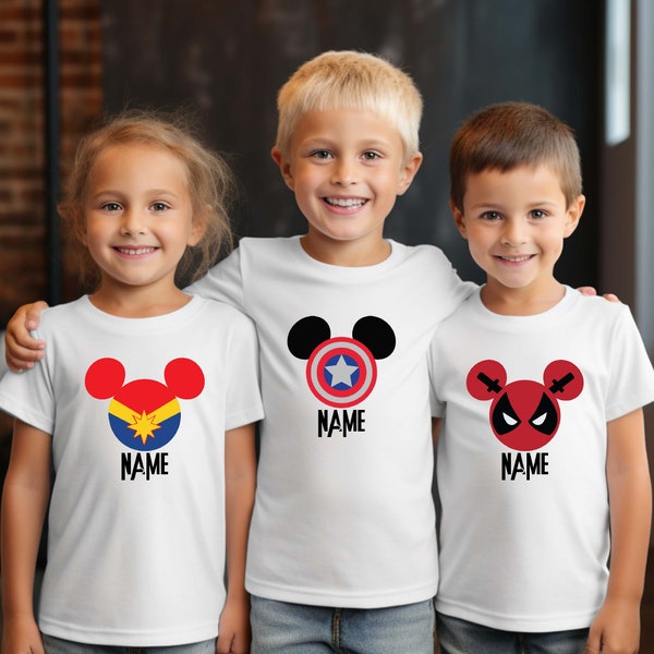 Custom Marvel Mickey Head Shirt, Disney Captain America Tee