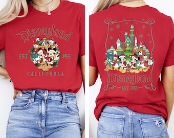 Disneyland California Christmas Shirt, Two-Sided Disneyland Sweatshirt, Disney Shirt, Disneyland Trip Shirt, Disneyland Christmas Shirt