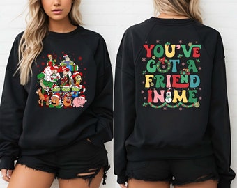 Disney Pixar Toy Story Christmas Shirt, Disney Family Christmas Party 2025, You've Got A Friend In Me, Disney Group Christmas Sweatshirt