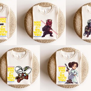 Star Wars Characters May The 4th Be With You Shirt, Comfort Colors Star Wars Matching Shirt, Star Wars Day Tee, Star Wars Squad Shirt