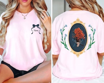 Custom Disney Merida Shirt, Comfort Colors® Watercolor Brave Coquette Mirror Shirt, Magical Kingdom Shirt, Disney Girls Trip Shirt