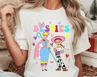 Toy Story Besties T-Shirts, Disney Bo Peep And Jessie Shirts, Toy Story Bo Peep Tees, Disneyland Toy Story Best Friends Tee, BFF Girls Trip