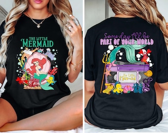 Vintage The Little Mermaid Shirt, Two Sided Ariel Tee