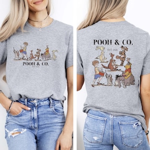 2 Sided Retro  Winnie The Pooh Shirt, Vintage Winnie Pooh and Friends Sweatshirt, Classic Pooh and CO Shirt, Disney Winnie the Pooh Shirt