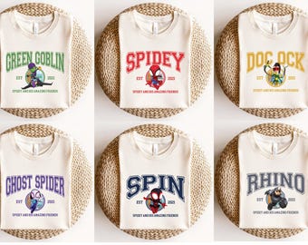 Spidey And His Amazing Friends Shirts, Ghost Spider Shirt, Avengers Family Matching Shirts, Spiderman Shirt, Avengers Superhero Shirt