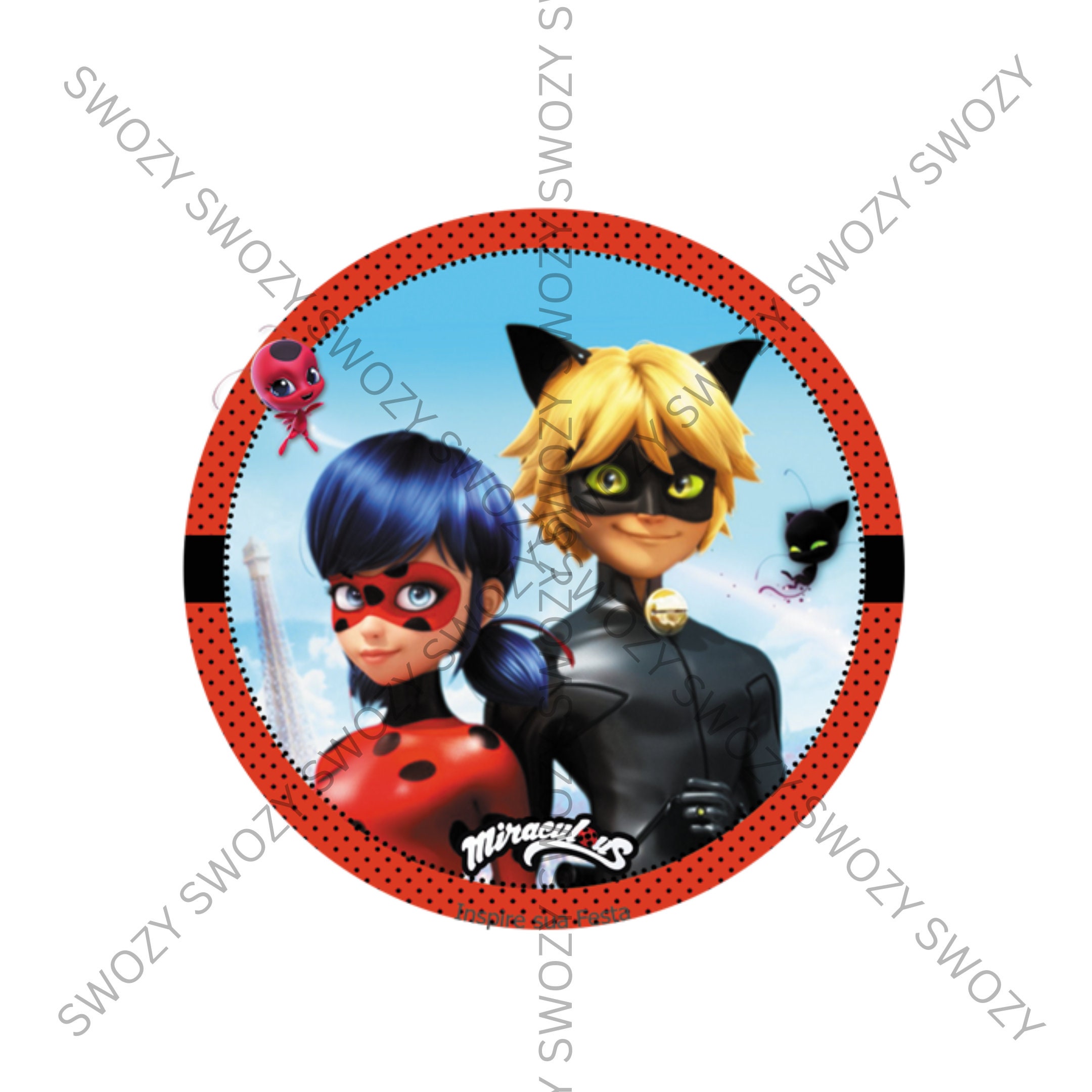 25 Licensed Sandylion Miraculous Stickers 2.5 x -  Portugal